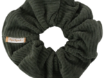 Scrunchie velours côtelé kaki