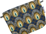 Tiny coton clutch bag plumes de paon