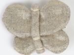 Butterfly hair clip  glitter linen