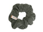 Small scrunchie khaki corduroy
