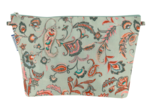 Cosmetic bag with flap vert bohème