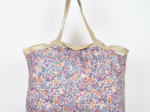 Pleated tote bag - Medium size comptine enchantée rose