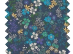 Coupon tissu 50 cm ex2340 blue green mini floral