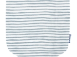 Flap of small shoulder bag striped blue gray glitter