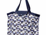 Tote bag with a zip baleino bleu