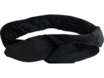 Wire headband retro black velvet