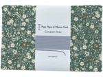 1 m fabric coupon fleuri kaki