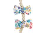 Small bows hair clips champêtre bleuté