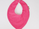 bandana bib neon pink gingham