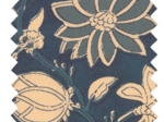 Cotton fabric ex2513 denim blue indian flower