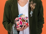 Mini Pleated clutch bag champ floral