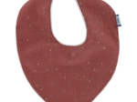 bandana bib gaze pois or rouille