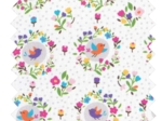 Cotton fabric ex2355 multicolor bird medallion