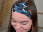 Stretch jersey headband  flower shadows