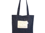 Tote bag navy gold star