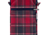 Quilted phone pocket tartan rouge