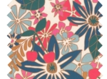 Cotton fabric cerise en fleur