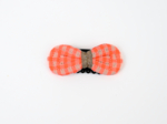 Noeud Anti-Glisse hair slide neon orange gingham