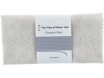 Coupon tissu 50 cm gaze dentelle écru
