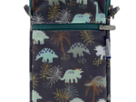 Quilted phone pocket jurassic dino marine