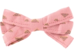 Ribbon bow hair slide powdered gold triangle