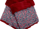 Adult Fur scarf snood camelias rubis