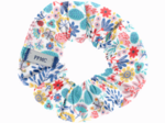 Small scrunchie champêtre bleuté