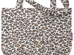 Foldable tote bag leopard