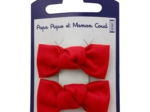 Small bows hair clips tangerine red