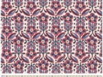 Coupon tissu 50 cm ex2474 blue red folkflower