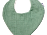 bandana bib sage green gauze