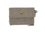 Zipper pouch card purse golden linen