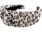 Large Crossed Headband leopard