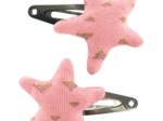Star hair-clips powdered gold triangle