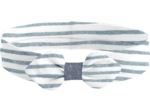 Jersey knit baby headband striped blue gray glitter