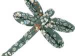 Dragonfly hair slide fleuri kaki