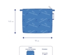 Tiny coton clutch bag paquerette marine
