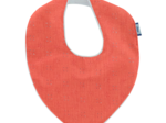 bandana bib gaze dentelle corail