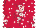 Cotton fabric ex2255 red cherry blossom