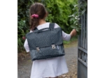 Kids backpack silver star jeans