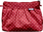 Pleated clutch bag red spots