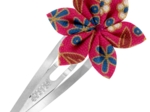 Star flower hairclip badiane framboise