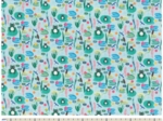 Cotton fabric ex2444 frogs and water lilies