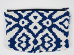 Flap of shoulder bag jacquard bleu