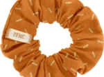 Small scrunchie caramel golden straw
