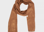 Lightweight Scarf cognac double gauze