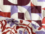 Quilted fabric ex2646 lilac and rust poplin quilt