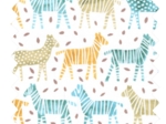 Cotton fabric ex2335 green zebras