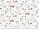 Cotton fabric ex2467 autumn hedgehogs