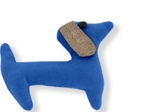Basset hound hair clip navy blue
